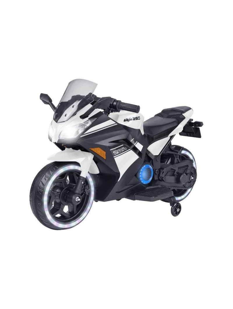 MOTO ELET.BIANCO B/O C/LED 12V 40695