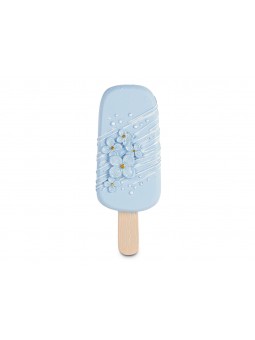 MAGNETE GELATO AZZURRO CON FIORI 29393M