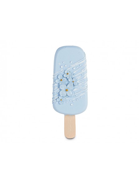 MAGNETE GELATO AZZURRO CON FIORI 29393M