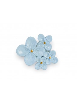 MAGNETE AZZURRO CON FIORI GLITTE 29280M