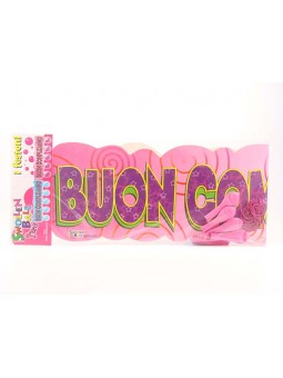 FESTONE NUVOLA B.COMPLEANNO ROSA 368