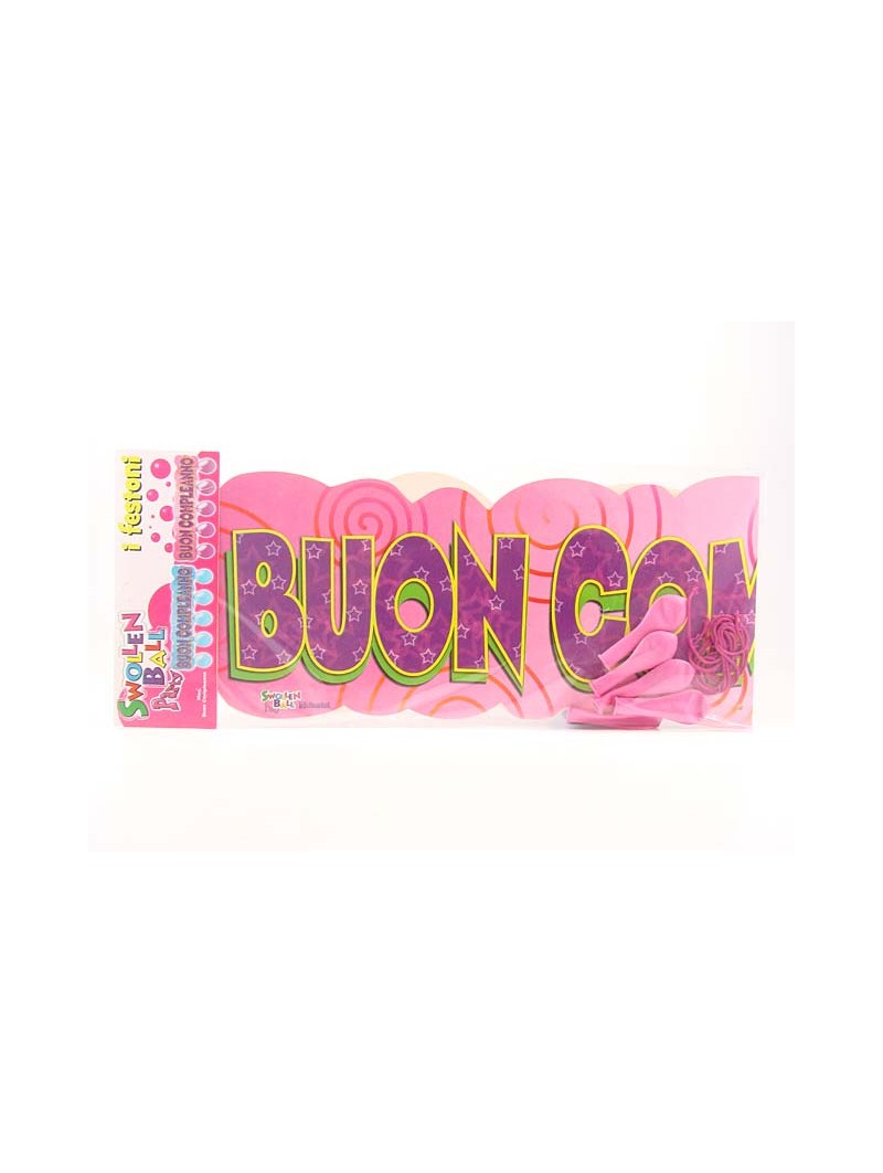 FESTONE NUVOLA B.COMPLEANNO ROSA 368