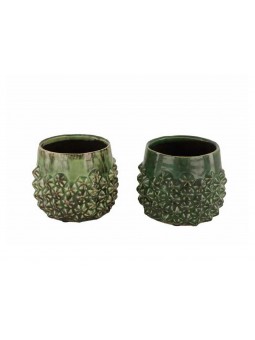 VASO CERAMICA 13X10,5CM VERDE 51083-224