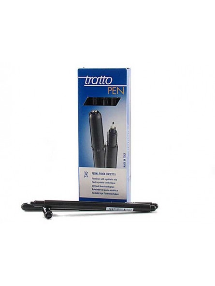 TRATTO PEN METAL NERA 12pz 830703