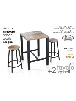 TAVOLO CON 2 SGABELLI CON STRUTT 812262