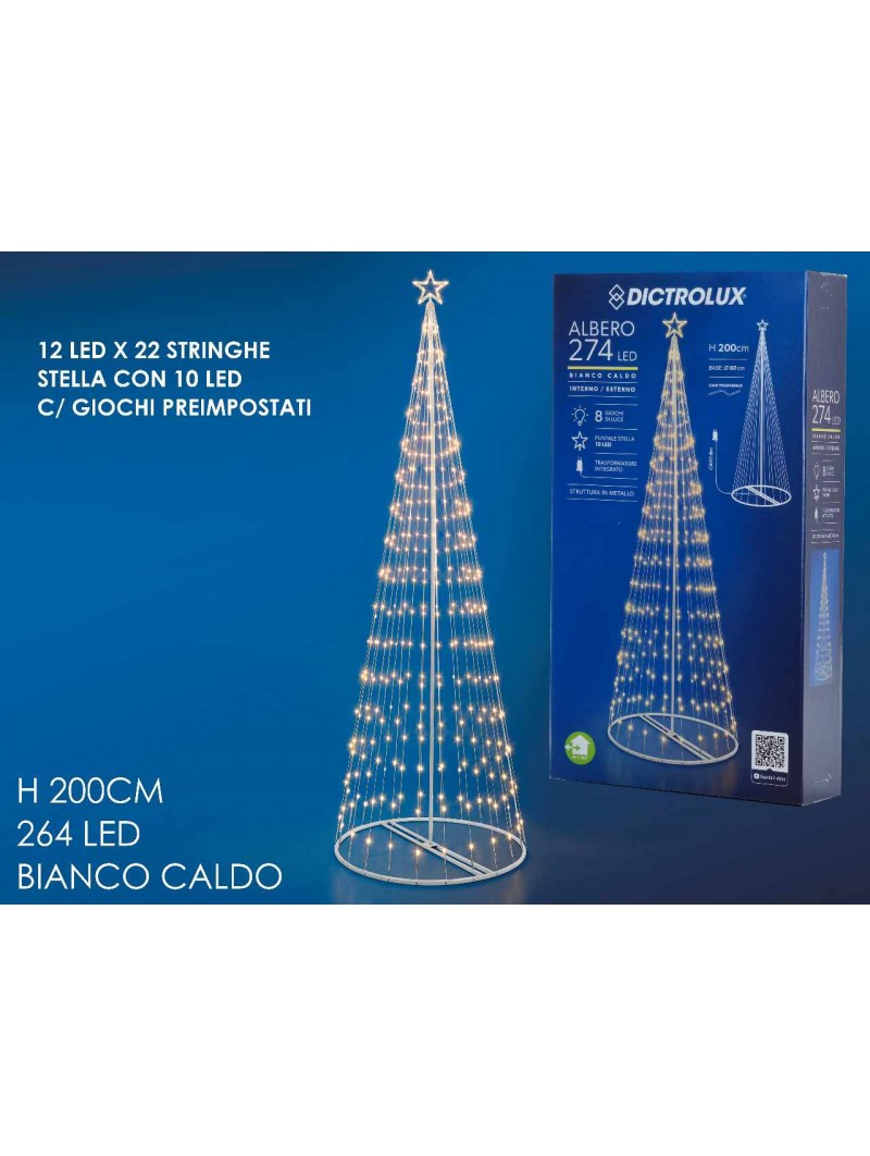 ALBERO DI NATALE CON 274 LED PRO 450080