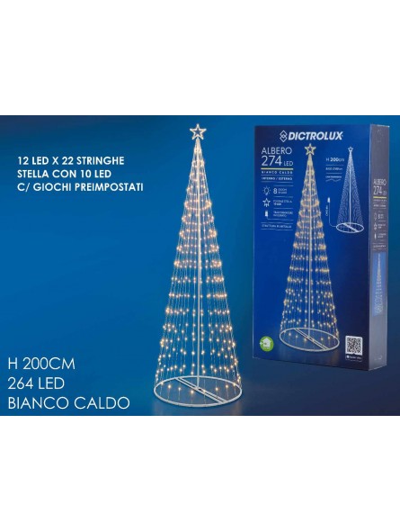 ALBERO DI NATALE CON 274 LED PRO 450080