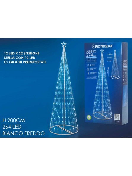 ALBERO DI NATALE CON 274 LED PRO 450081