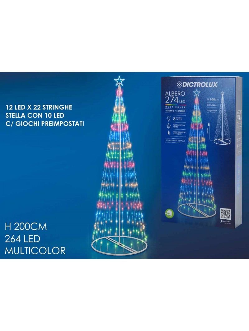 ALBERO DI NATALE CON 274 LED PRO 450082