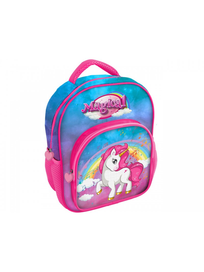 UNICORNO ZAINO 30CM CON TASCA UNI0845-A