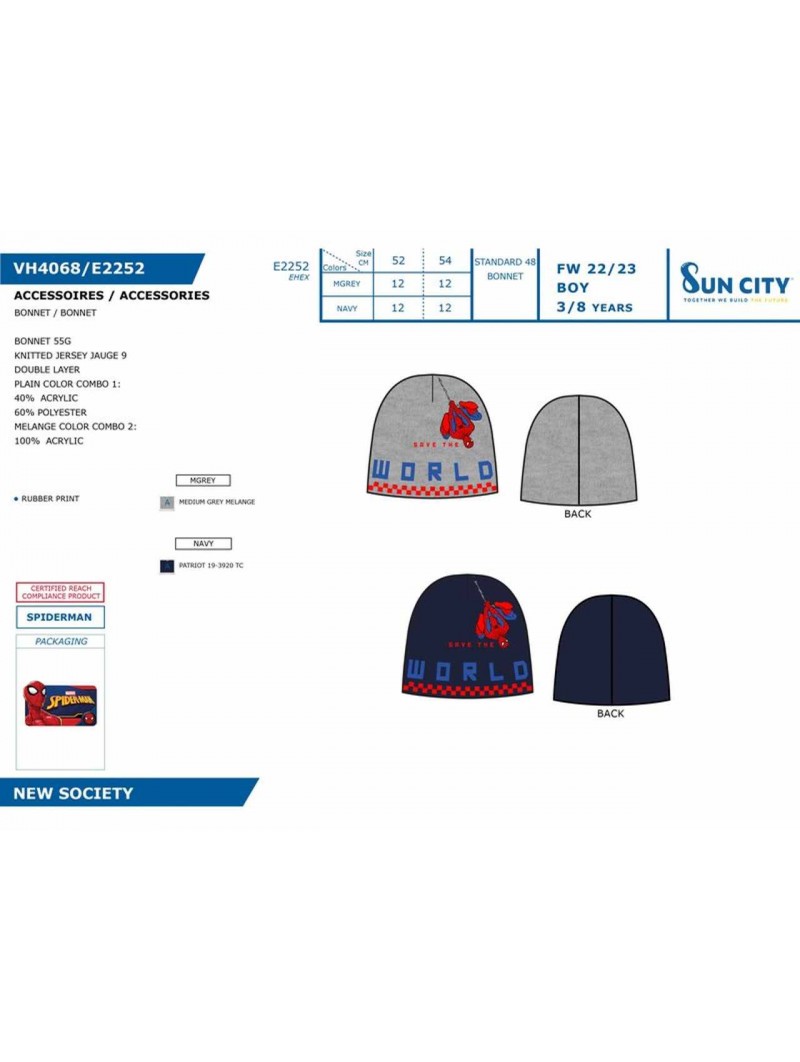 SPIDERMAN CAPPELLO VH4068