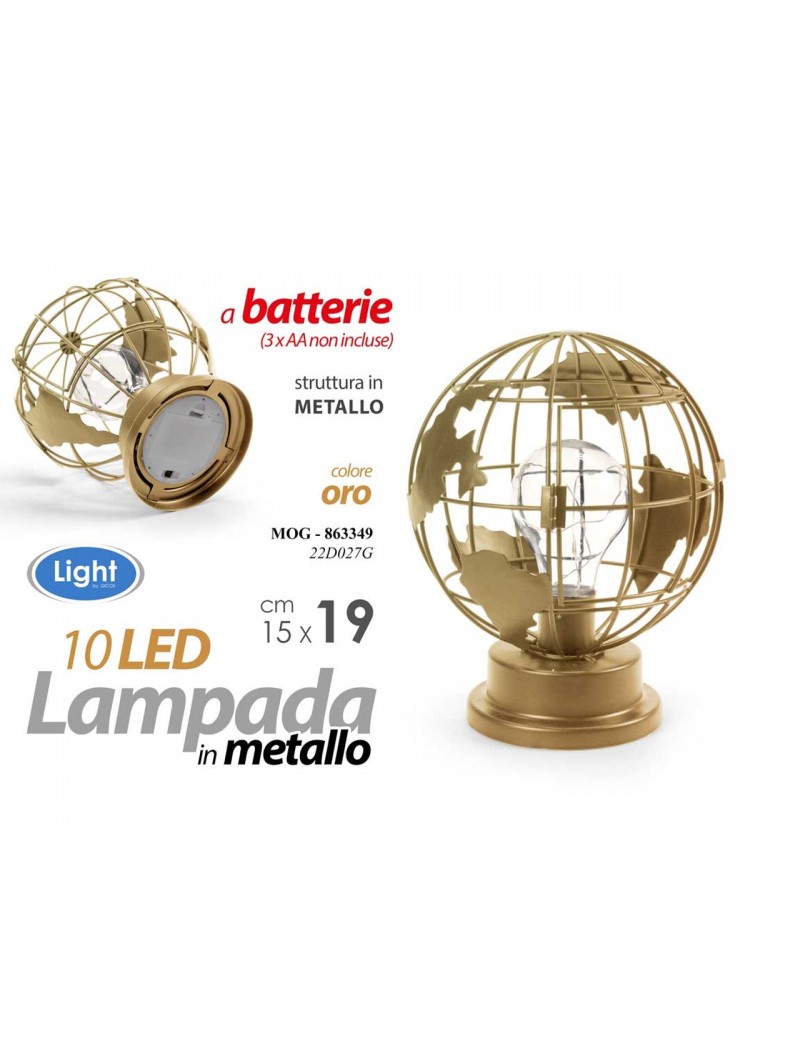 LAMPADA LED ORO MAPPAMONDO 15X19 863349