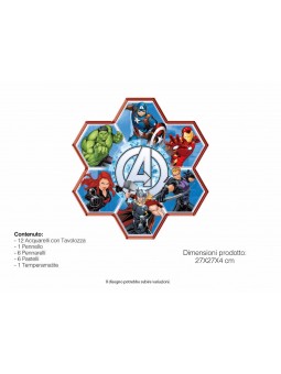 SET COLORI SAGOMATA DI AVENGERS AV0830