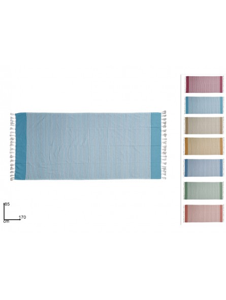 TELO MARE COTONE 85X170CM COLORI ASS