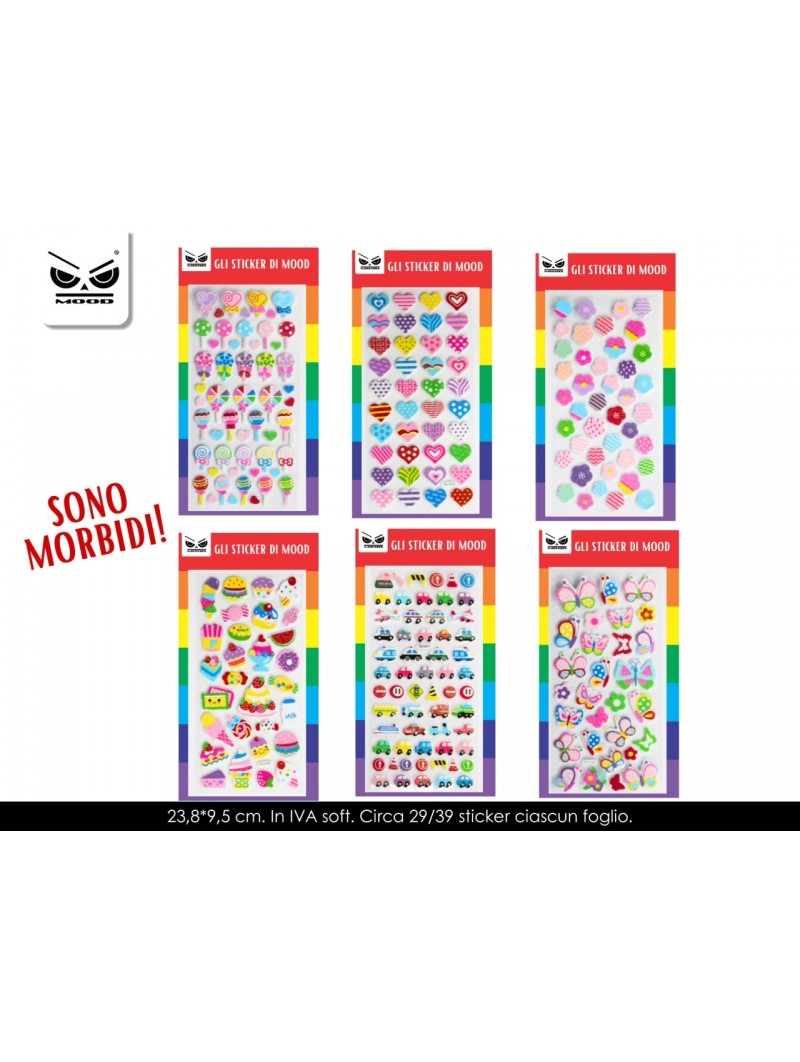 STICKERS MINI SOFT 23,8X9,5CM ST7089