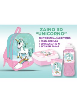 UNICORNO ZAINETTO 3D 30CM VP1489UN