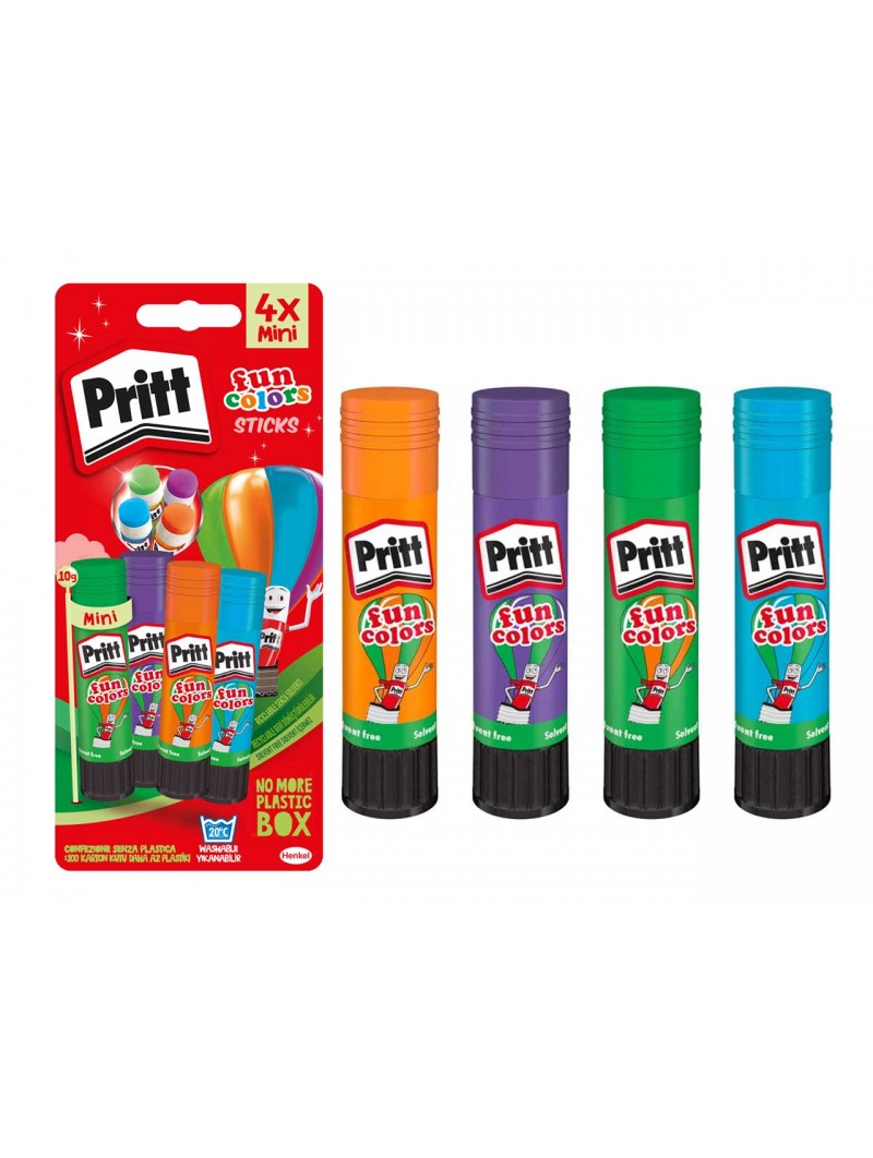 PRITT COLLA STICK FUN COLORS 10G 4PZ 2776968