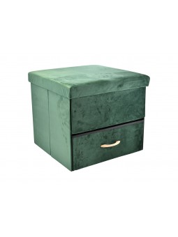 POUF VELLUTO 50X44CM VERDE 6434542