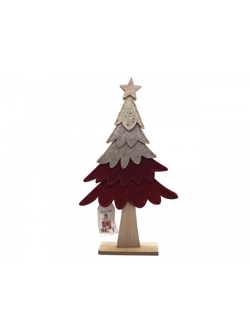 ALBERO IN PANNO C/BASE LEGNO 41X5X23CM