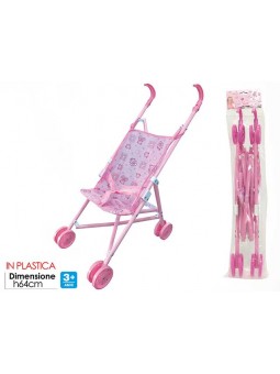 BABY PASSEGGINO ROSA IN PLASTICA 100332