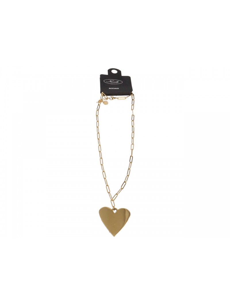 COLLANA CATENA C/CUORE BIG SWEET ORO