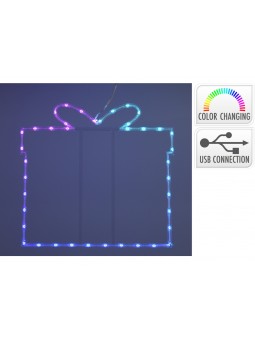 PACCO REGALO 40LED RGB 40X45 AVX000140