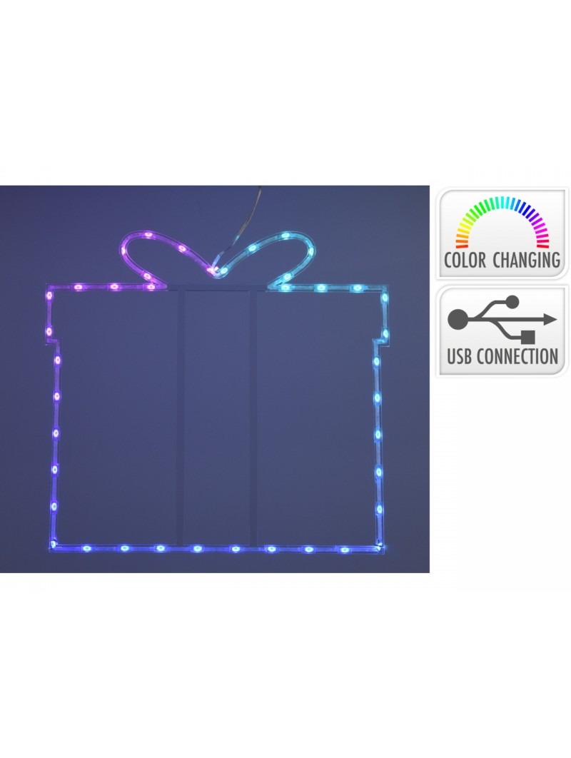 PACCO REGALO 40LED RGB 40X45 AVX000140