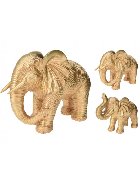 ELEFANTE RESINA 25CM ORO 2ASS ALX631230