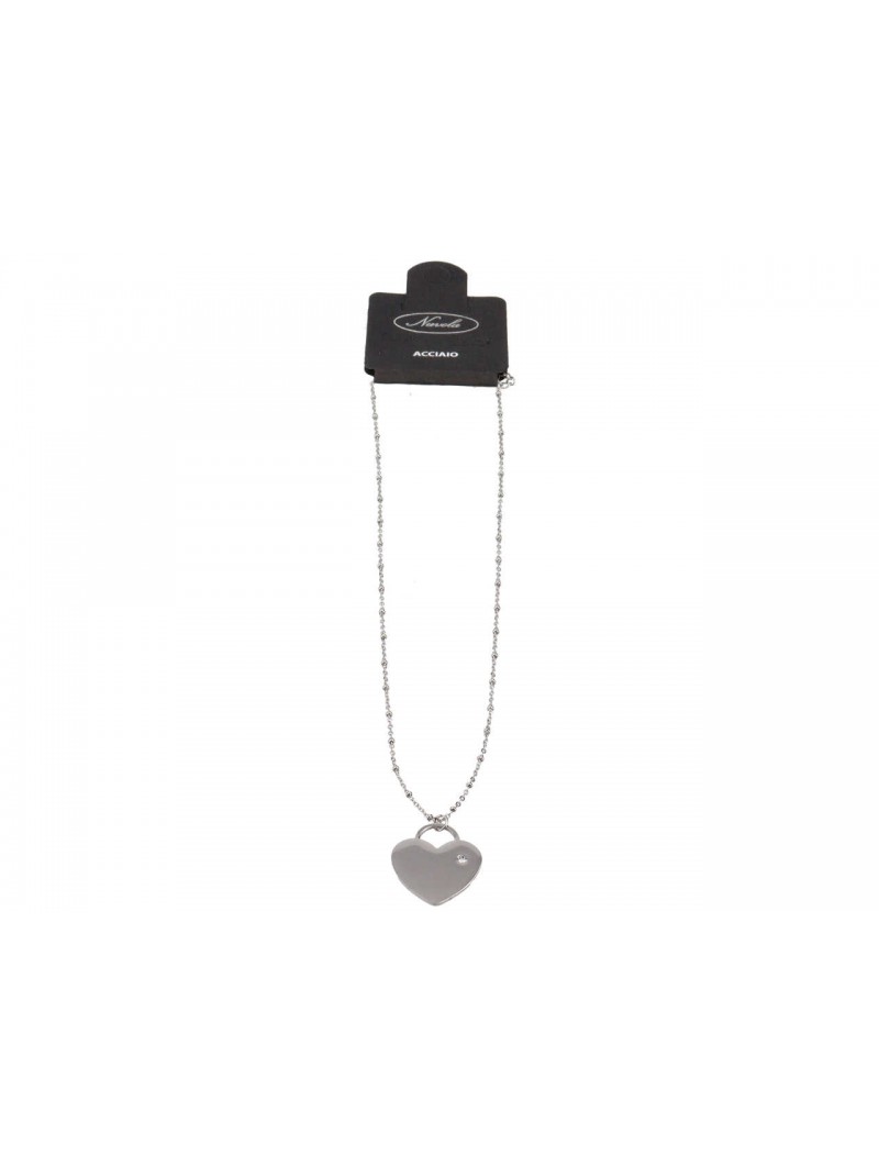 COLLANA SFERE C/CUORE E PUNTO LUCE