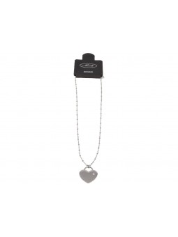 COLLANA SFERE C/CUORE E PUNTO LUCE