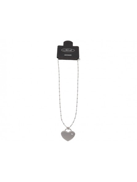 COLLANA SFERE C/CUORE E PUNTO LUCE