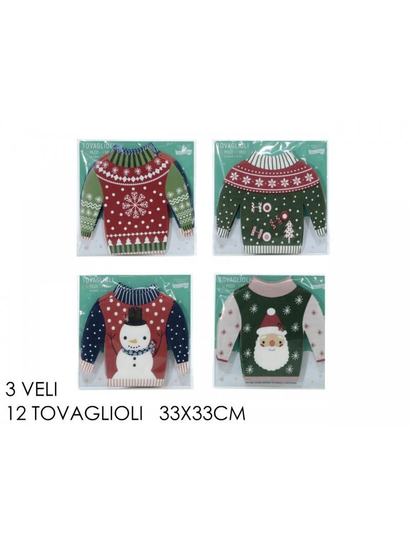 TOVAGLIOLI NAT.12PZ 33CM 3VELI 695014