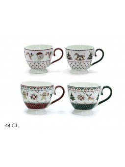 TAZZA NAT. 44CL PORC. 4 ASS. 510878