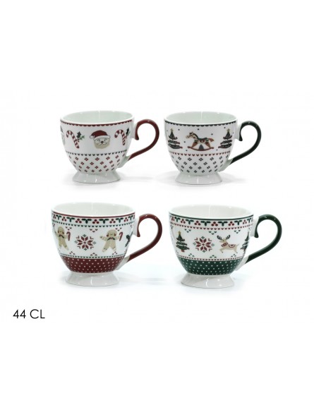 TAZZA NAT. 44CL PORC. 4 ASS. 510878