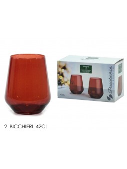 BICCHIERI ALLEGRA ROSSO 42CL 2PZ 950957