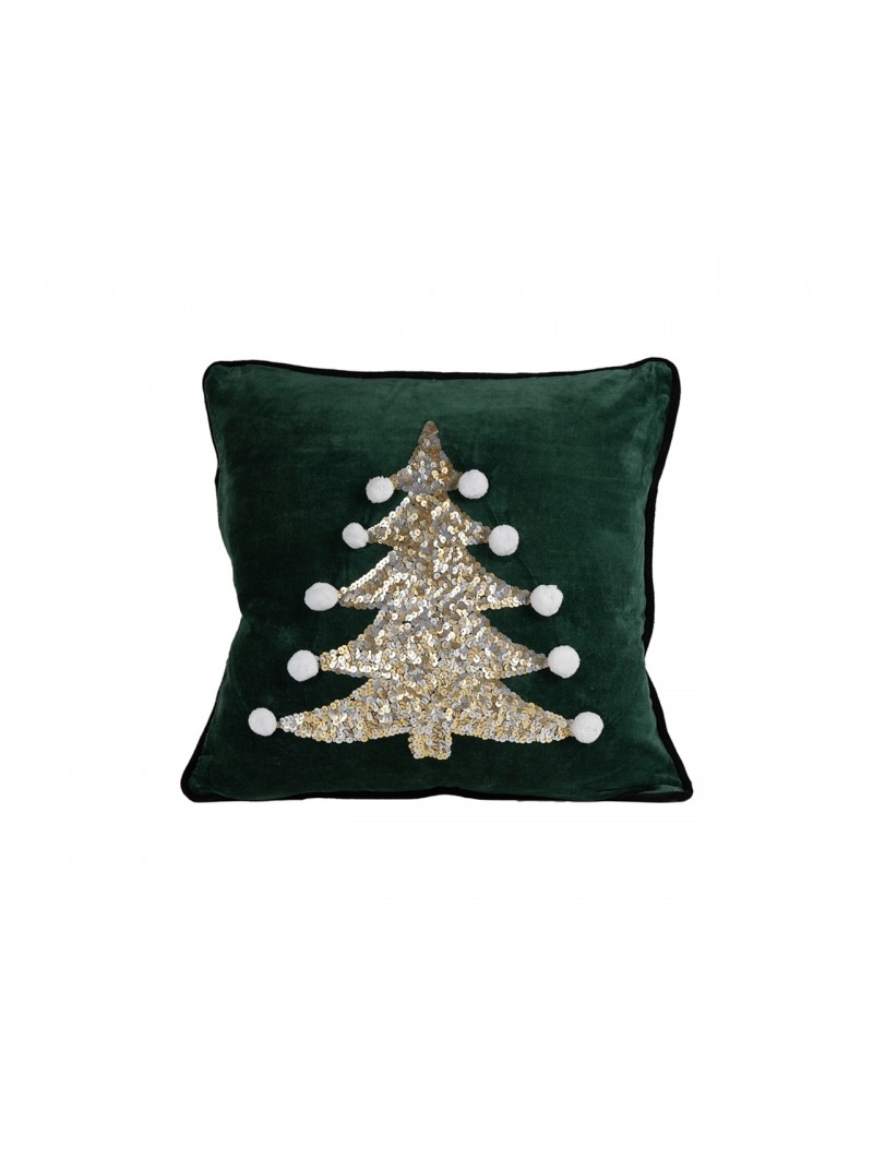 CUSCINO 45X45CM VELL.VERDE C/ALBERI 139431