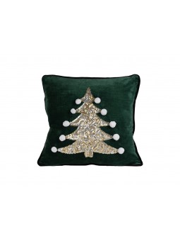 CUSCINO 45X45CM VELL.VERDE C/ALBERI 139431