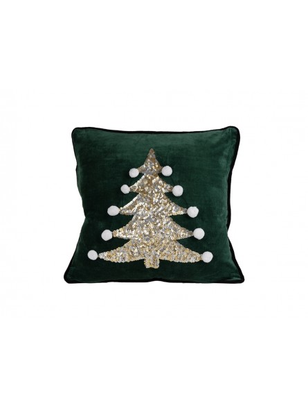 CUSCINO 45X45CM VELL.VERDE C/ALBERI 139431