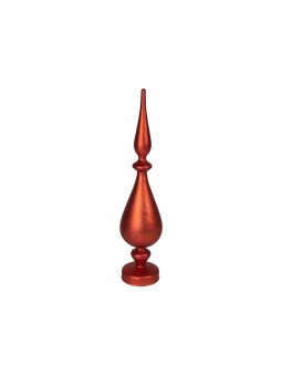 PUNTALE 45CM VETRO ROSSO C/LED 139652