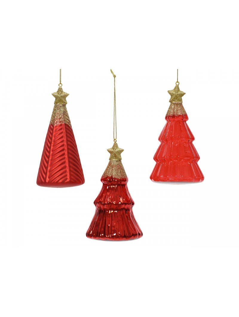 APP. VETRO ALBERO 12,6CM ROSSO 121721