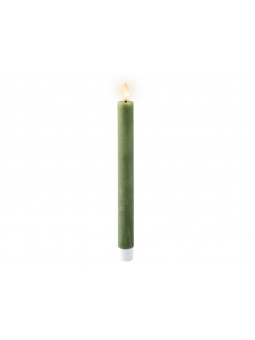 CANDELA LED 2,2X24,5CM VERDE BAT 487359