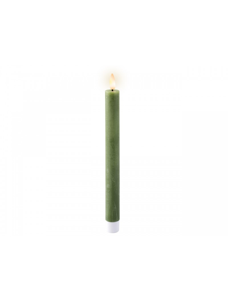 CANDELA LED 2,2X24,5CM VERDE BAT 487359