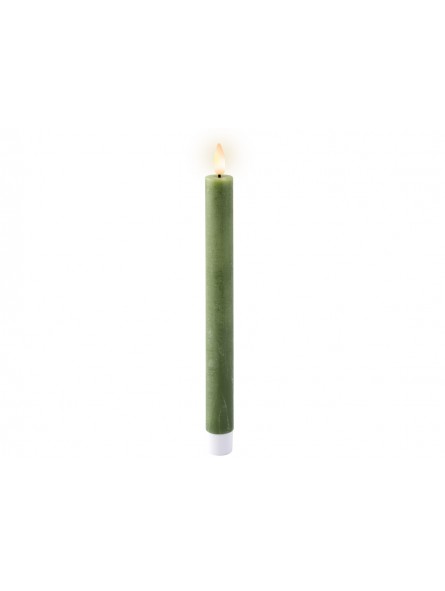 CANDELA LED 2,2X24,5CM VERDE BAT 487359