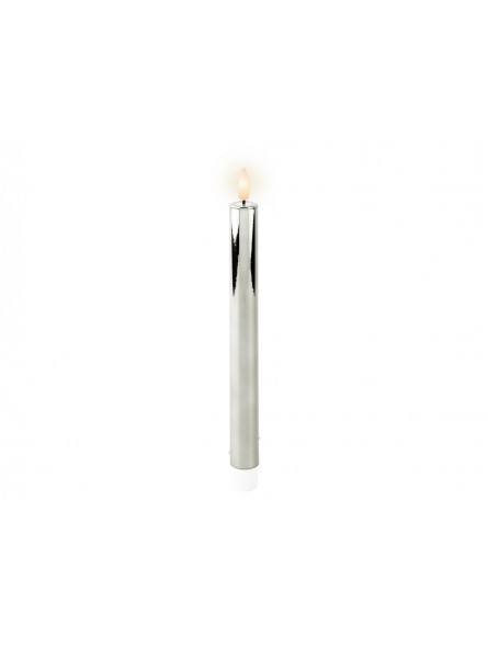 CANDELA LED 2,2X24,5 ARGENTO BAT 487383