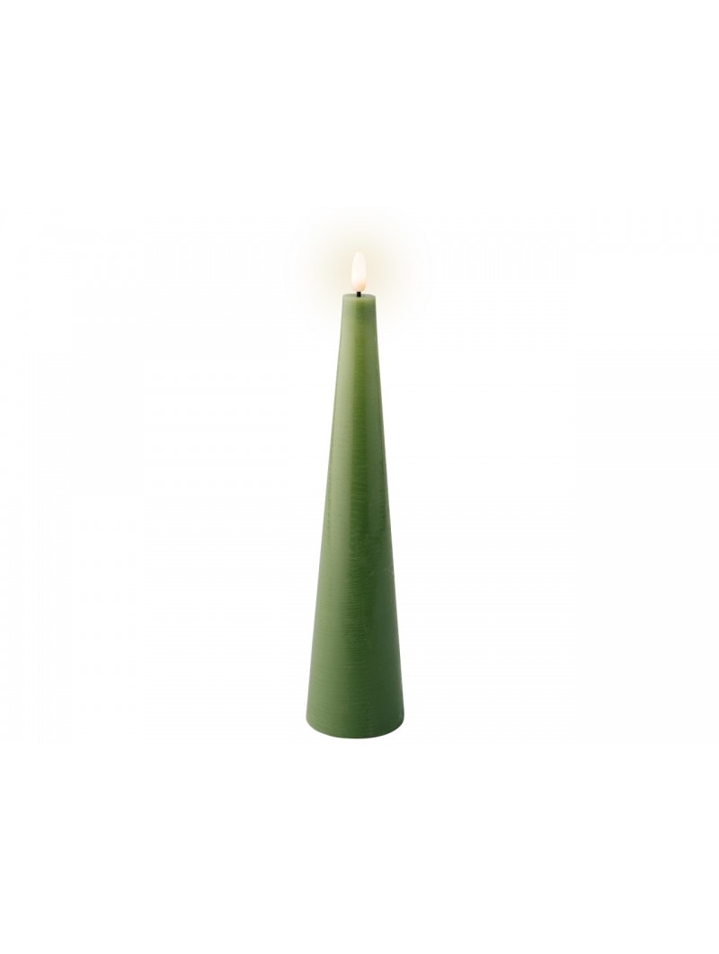 CANDELA LED 5,8X27,8CM VERDE BAT 487361