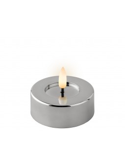 TEALIGHT LED 6,8X6CM ARGENTO BAT 487387