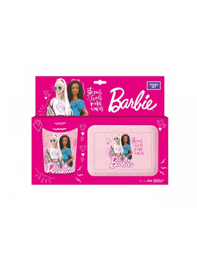 BARBIE BICCHIERE E P.MERENDA BRB124816