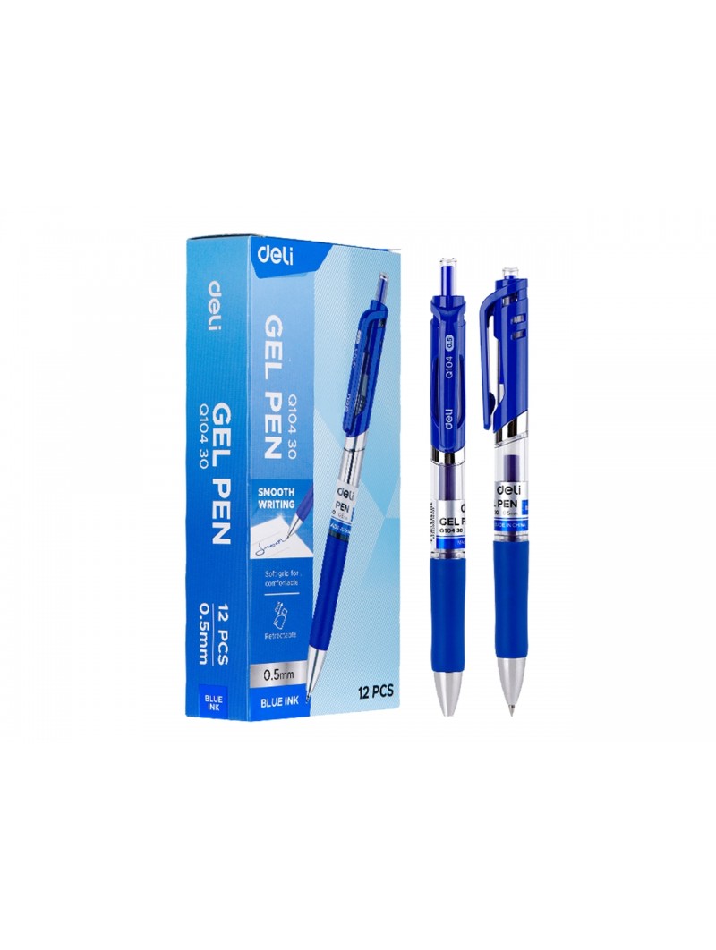 PENNA GEL DELI BLU SCATTO 12PZ EQ10430