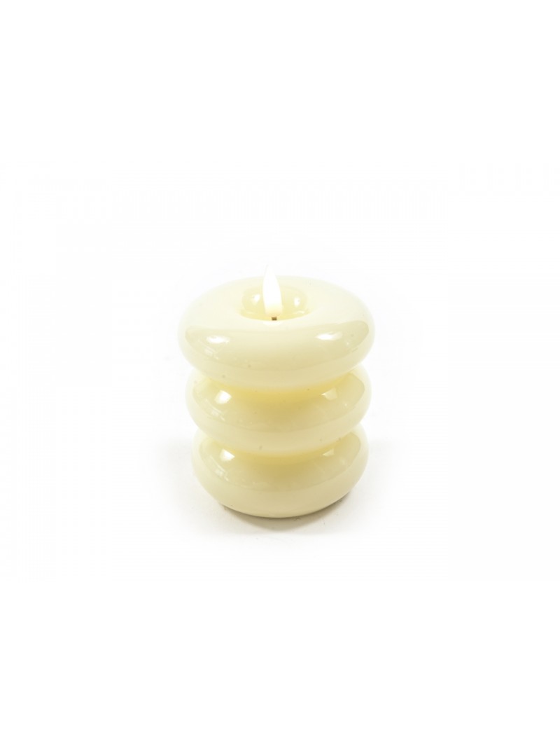 CANDELA IVORY C/LED 8X9,5CM 30249