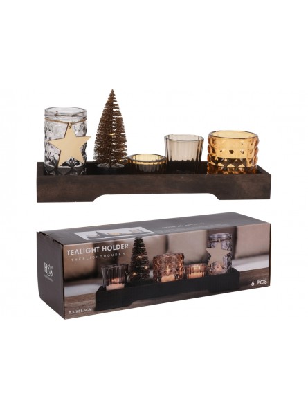 VASSOIO PORTA TEALIGHT 6PZ ASH514230